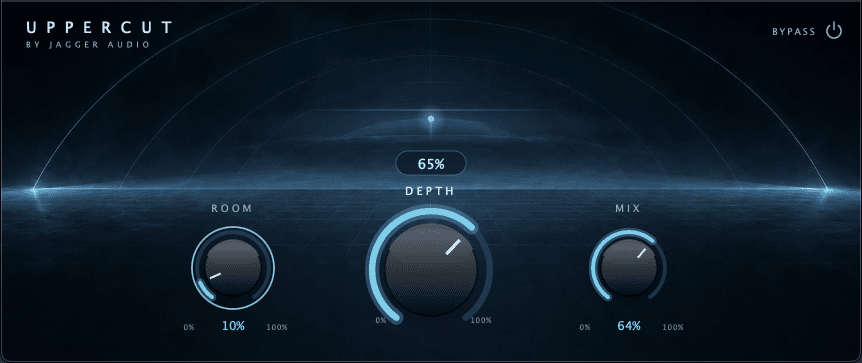Uppercut depth placement plugin with Depth set to 65 percent